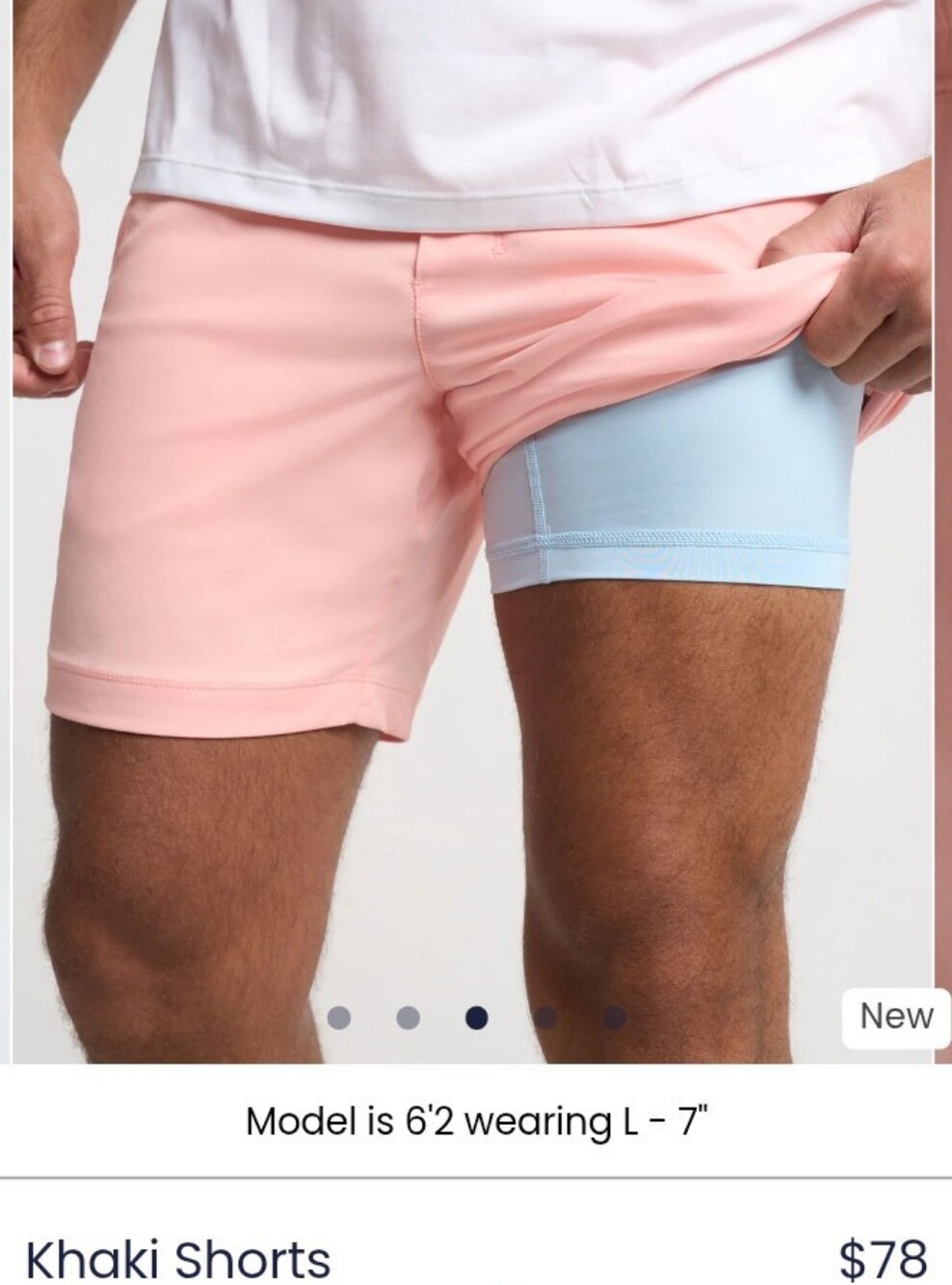 Birddogs Peach Shorts with Light Blue Inner Liner. NWOT